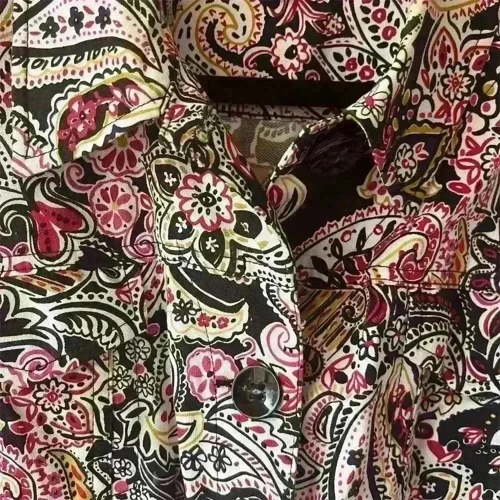 Charter Club Women's XL Paisley Button-Up Blazer Multicolor Jacket - Picture 2 of 10